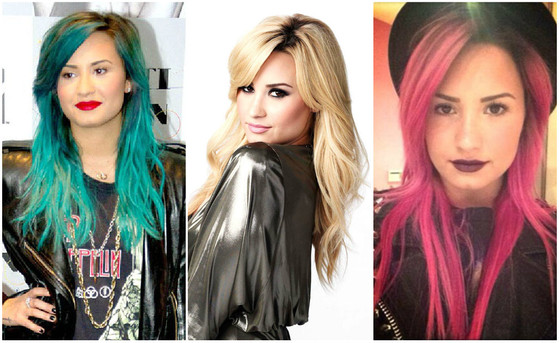 demi lovato e todas as cores de seu cabelo demi lovato e todas as cores de seu cabelo